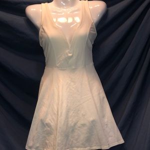Express sleeveless white skater dress/skort- size M